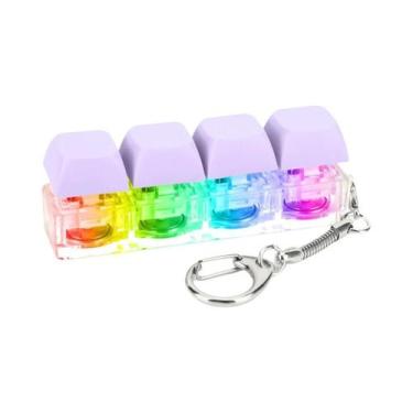 Imagem de Chaveiro Fidget Com Teclas De Teclado Adulto, Brinquedo Clicker De 4 B