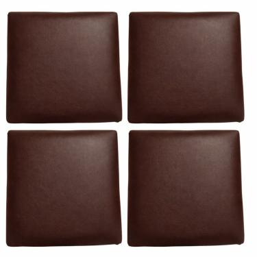 Imagem de Kit 4 Assento Estofado Banco-banqueta 30cm Em Corino marrom