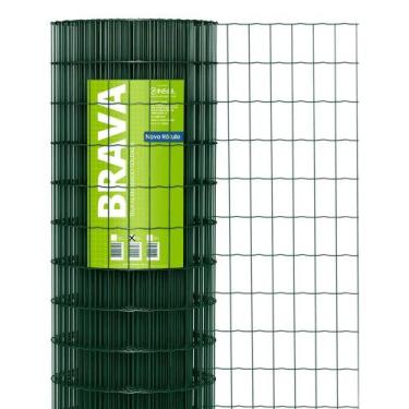 Imagem de Tela Soldada revestida com PVC Verde Brava Fio 2,50mm / Malha 5x10cm -