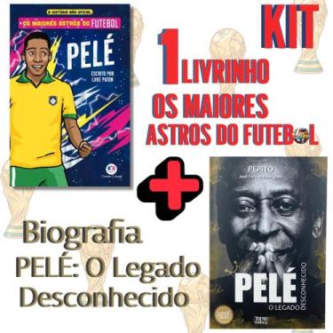 Imagem de KIT Livro OS MAIORES ASTROS DO FUTEBOL PELÉ + Livro PELÉ O LEGADO DESC