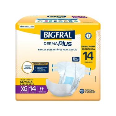 Imagem de Fralda Bigfral Derma Plus Econômica XG 14 Unidades, 1, 14, XG