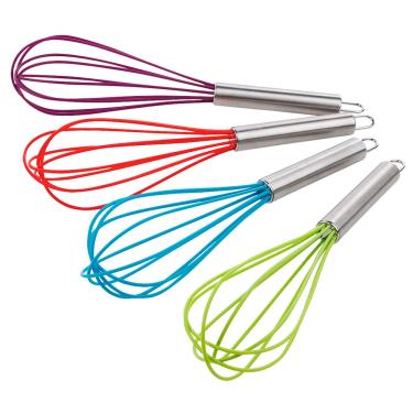 Imagem de Batedor Manual de Ovos Cazza em Silicone com Cabo de Inox - Item Sortido