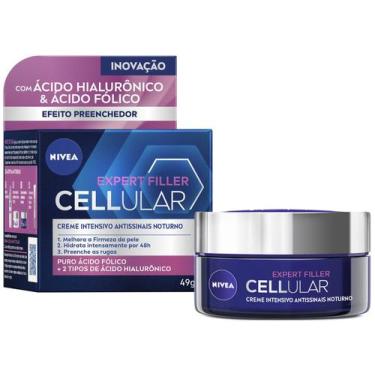 Imagem de Creme Facial Antissinais Nivea Celular Expert Filler Noite  - Antirrug