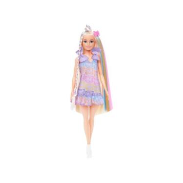 Imagem de Barbie Fashion Boneca Loira Penteado Colorido Mattel JCT72, Fun & Fanc