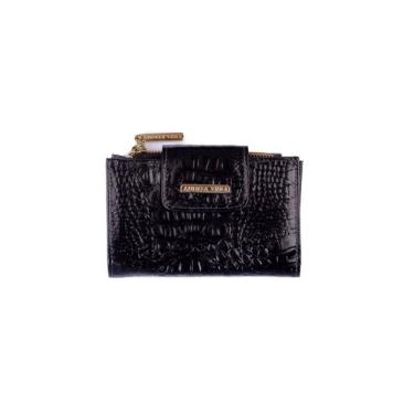 Imagem de Carteira de couro marsala Lanna Feminino - Andrea Vinci, Preto