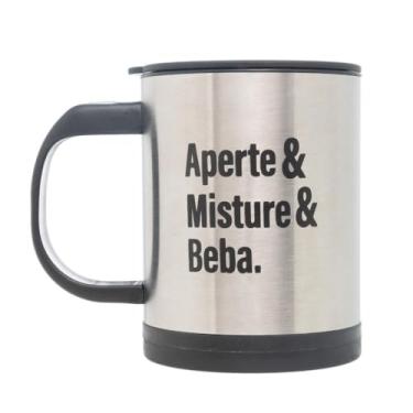 Imagem de LYOR - Caneca Mixer de Aço Inox com Tampa 380ml