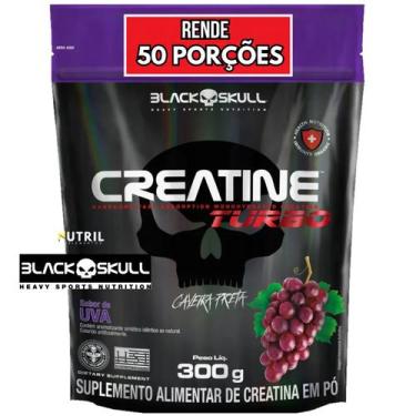 Imagem de Creatina Monohidratada TURBO Refil Black Skull 300g - Creatine p/ Ener