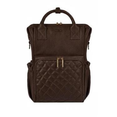 Imagem de Mochila maternidade de couro liso Vitta-Feminino