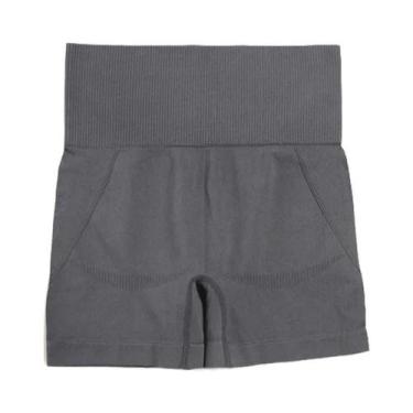 Imagem de Shorts Esportivos Femininos de Cintura Alta - Ciclismo, Corrida, Fitne