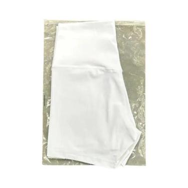 Imagem de Shorts de Yoga Fitness Feminino - Cintura Alta, Cor Sólida, Legging Ju