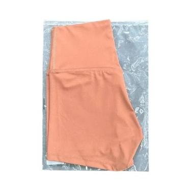 Imagem de Shorts de Yoga Fitness Feminino - Cintura Alta, Cor Sólida, Legging Ju