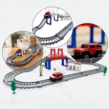 Imagem de Pista De Brinquedo Eletrizante Com Carrinho E Ponte Suspensa - Az Shop