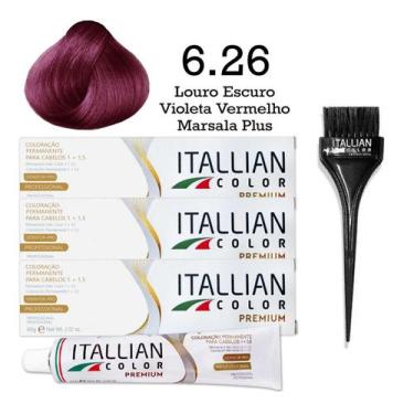 Imagem de 3 Unidades Coloração 6.26 Louro Esc Viol Vm Marsala Plus  Itallian Col