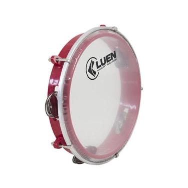 Imagem de Pandeiro 08" Pele Cristal Junior Vermelho Luen