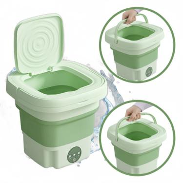 Imagem de Mini Máquina de Lavar Roupas Carisma Mini Dobrável 6 e 5L Portátil para Roupas de Bebê...