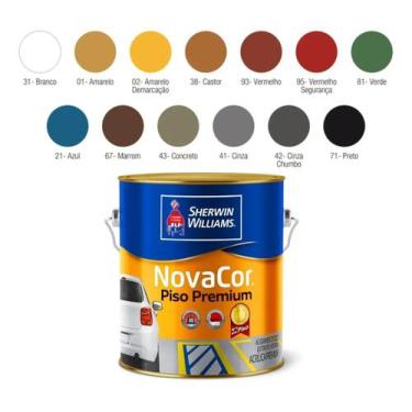 Imagem de Tinta Acrílica CORES Novacor Piso Premium 3,6 Litros Sherwin Williams,