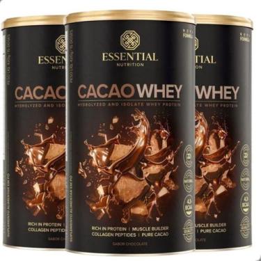 Imagem de Kit 3 Cacao Whey Protein 450g - Essential Nutrition