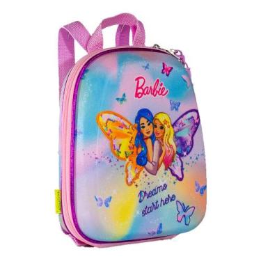 Imagem de Mochila Escolar Barbie Borboleta Multicolorida Tamanho P para Criança 