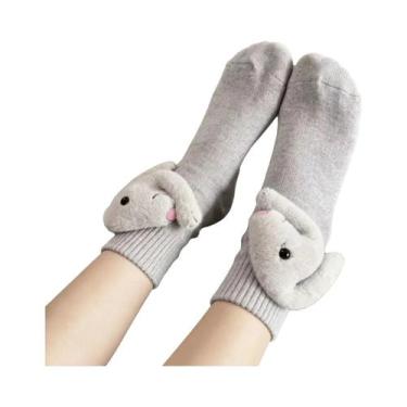 Imagem de Meias De Pelúcia 3D De Preguiça Para Mulheres, Meias Divertidas E Fofa