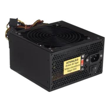 Imagem de Fonte Atx 500w Para Computador 12v Bivolt Preto Sem Cabo