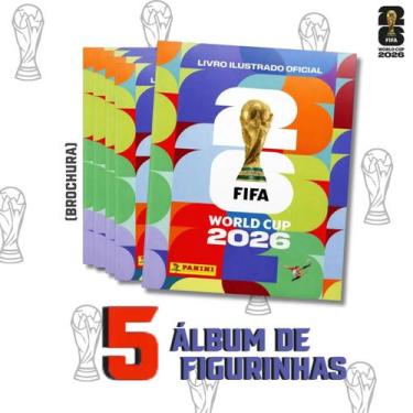 Imagem de 5 UNIDADES ÁLBUM DE FIGURINHAS COPA DO MUNDO OFICIAL FIFA 2026 Capa Br
