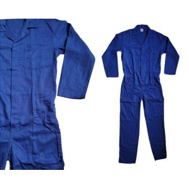 Imagem de Macacão Uniforme Brim - Manga Longa - Azul - Tamanho P - no-brand, XGG