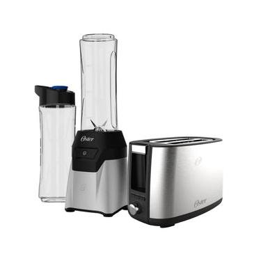 Imagem de Kit Blender Power com 2 Jarras To Go e Torradeira Simple Life Inox 700W 220V Oster