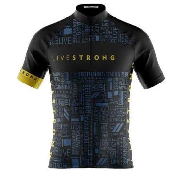 Imagem de Camisa Ciclismo Livestrong V2 Manga Curta Dry Fit -, Azul, P