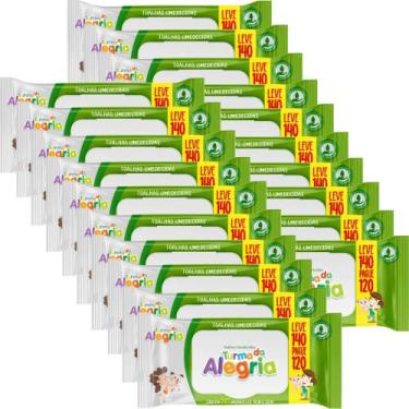 Imagem de Kit Com 10 Toalha Umedecida Turma da Alegria Leve 140 Pague 120 Total 