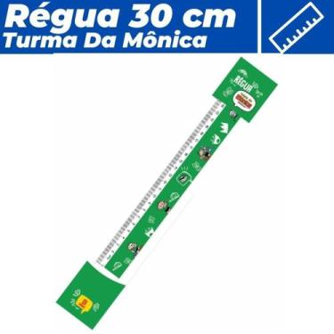Imagem de Régua Escolar  Acrílico 30 cm Infantil Turma da Mônica Cebolinha - Lyk