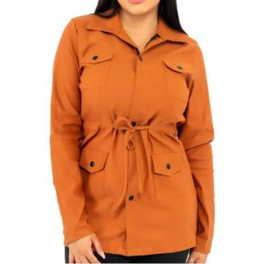 Imagem de Parka Feminina Inverno Moda Botões Manga Longa Sobretudo - Gomes