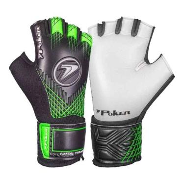 Imagem de Luva Futsal Poker Training Focus , Preto, Verde, 5