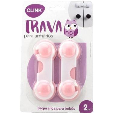 Imagem de Trava de Segurança para Portas e Armários Segurança Bebês - CLINK, Ros