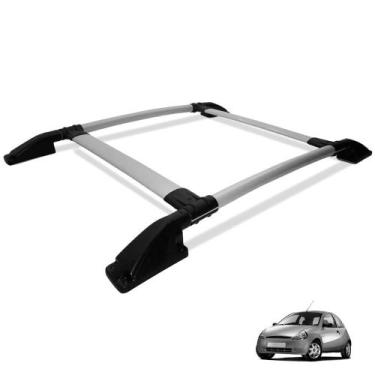 Imagem de Rack de Teto Bagageiro Ford Ka 1997 a 2007 Tubolar Prata - Track