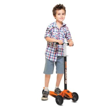 Imagem de Patinete Ajustável Bandeirante Skatenet Max 120kg Antiderrapante Laranja