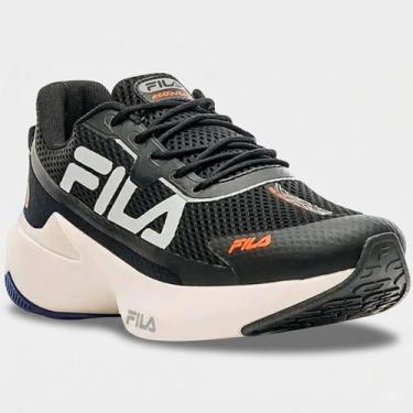 Imagem de Tênis Fila Recovery Masculino - Preto e Laranja - 45, 45