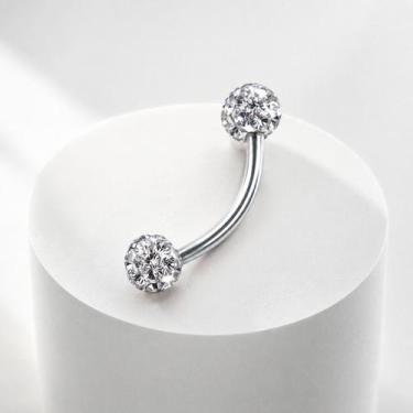 Imagem de Piercing Microbell Strass Aço Cirúrgico 316l - Generica