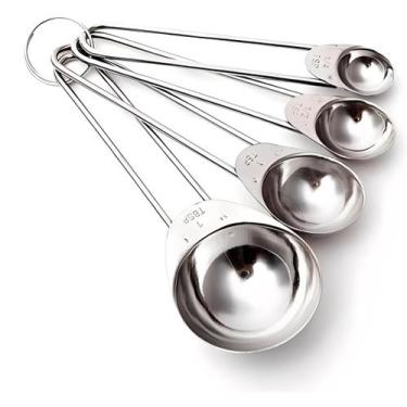 Imagem de Kit Colheres Medidoras de Inox de Cozinha para Receitas 4pcs - Wari