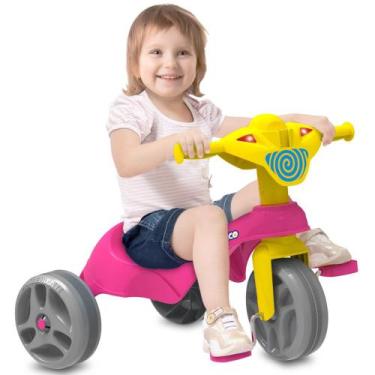 Imagem de Triciclo Infantil Tico-Tico Club Triciclo Rosa - Bandeirante