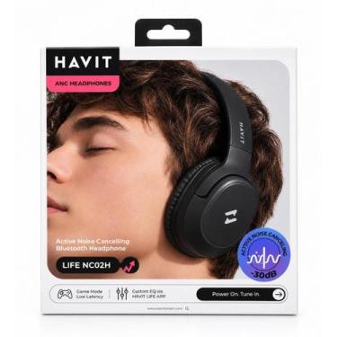 Imagem de Fone Bluetooth Havit H612BT Pro Cancelamento De Ruído Ativo 50h Bateri