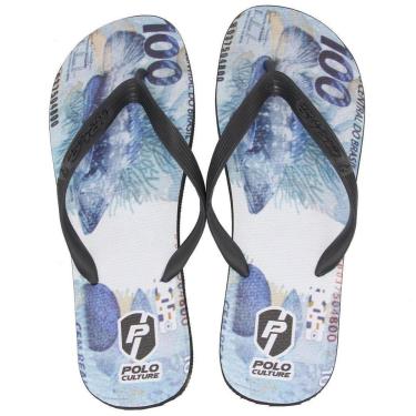 Imagem de Chinelo de Dedo Masculino Borracha Estampa Dinheiro Praia-Masculino