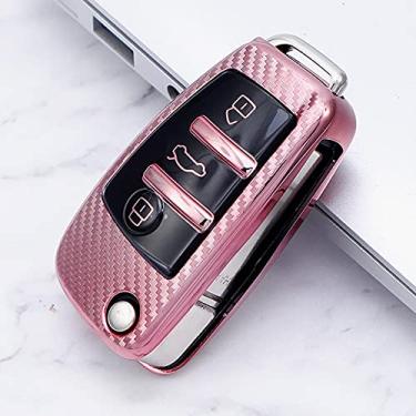 Imagem de WSWJDW TPU macio capa para chave de carro capa chaveiro anel chave bolsa, apto para Audi A3 8L 8P A4 B6 B7 B8 A6 C5 C6 4F RS3 Q3 Q7 TT 8L 8V S3,4