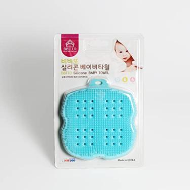 Imagem de InfantCo Esponja de silicone ultramacia para banho | para bebê e pele seca (azul bebê)