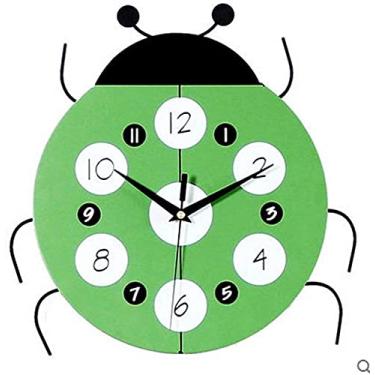 Imagem de Relógio de parede simples moda criativa mudo relógio preciso (cor: verde), verde (Color : Red)