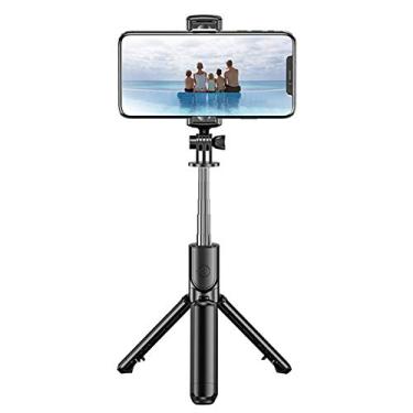 Imagem de Kiboule Bt Selfie Stick Tripé Dobrável Rotação 360° Multifuncional Ajustável Portátil Suporte Para Celular Para Tirar Fotos Vídeos De Shows Ao Vivo Preto
