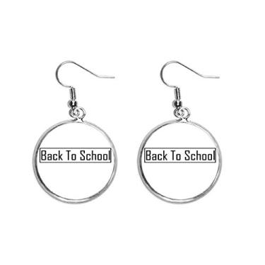 Imagem de Brinco feminino de volta às aulas com pingente de prata