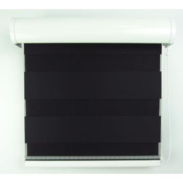 Imagem de Cortina Rolô Double Vision Com Perfil Frontal Crisdan 1,00 Largura X 1,40 Altura Preto