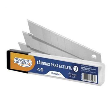 Imagem de Lâmina Para Estilete Largo Com 10 Unidade Lm1801 Brw