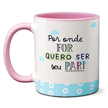 Imagem de Caneca Flork Namorados Fofos Por Onde For Quero Ser Seu Par (Rosa)