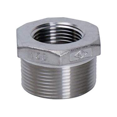 Imagem de Smith Cooper 2,5 cm MPT x 1/2" Diâmetro Bucha hexagonal de aço inoxidável FPT - Caixa de: 1; Quantidade de cada pacote: 1;